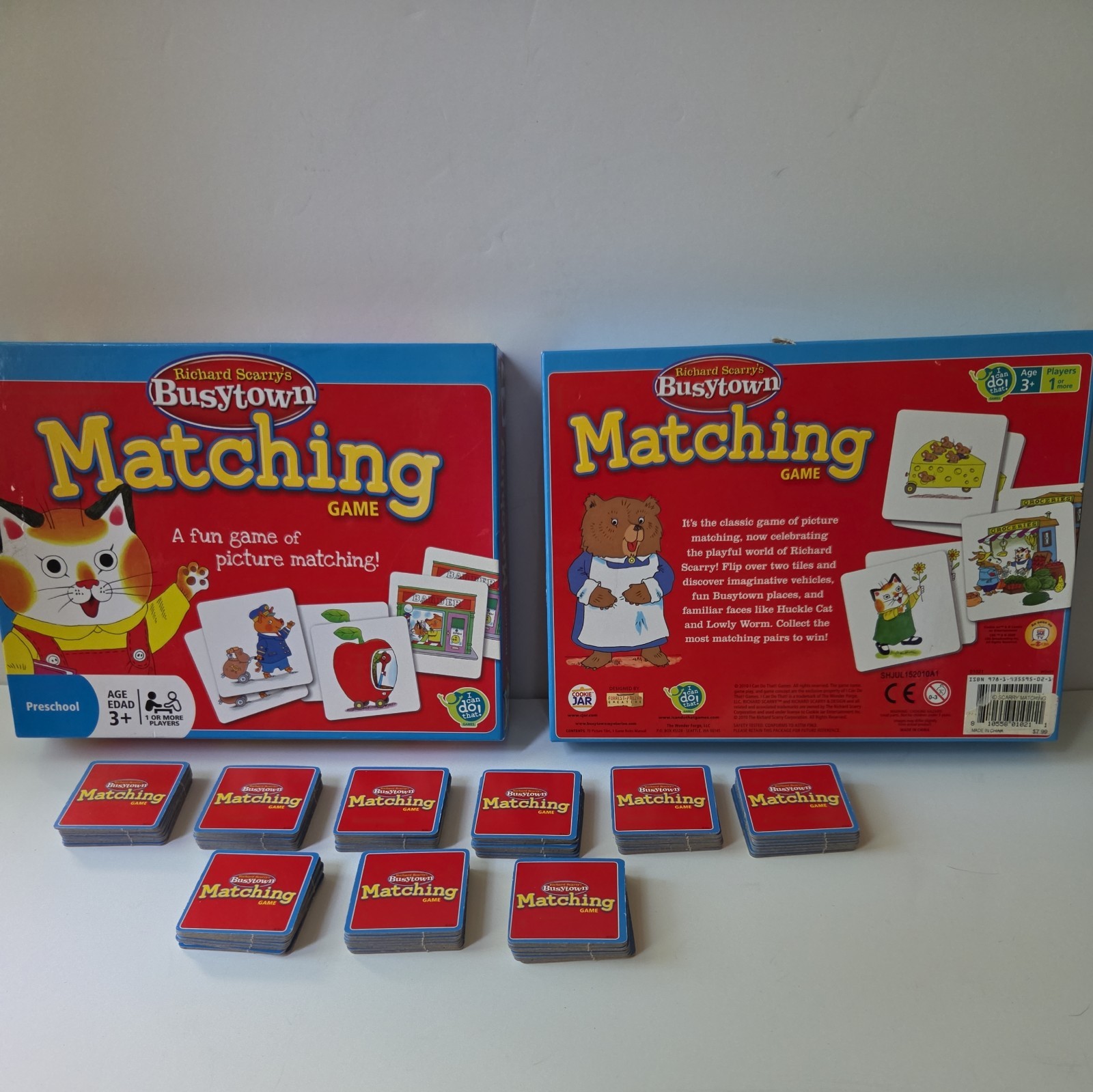 Richard Scarry’s Busytown Memory Matching Game 72 Tile Cards Complete 2010