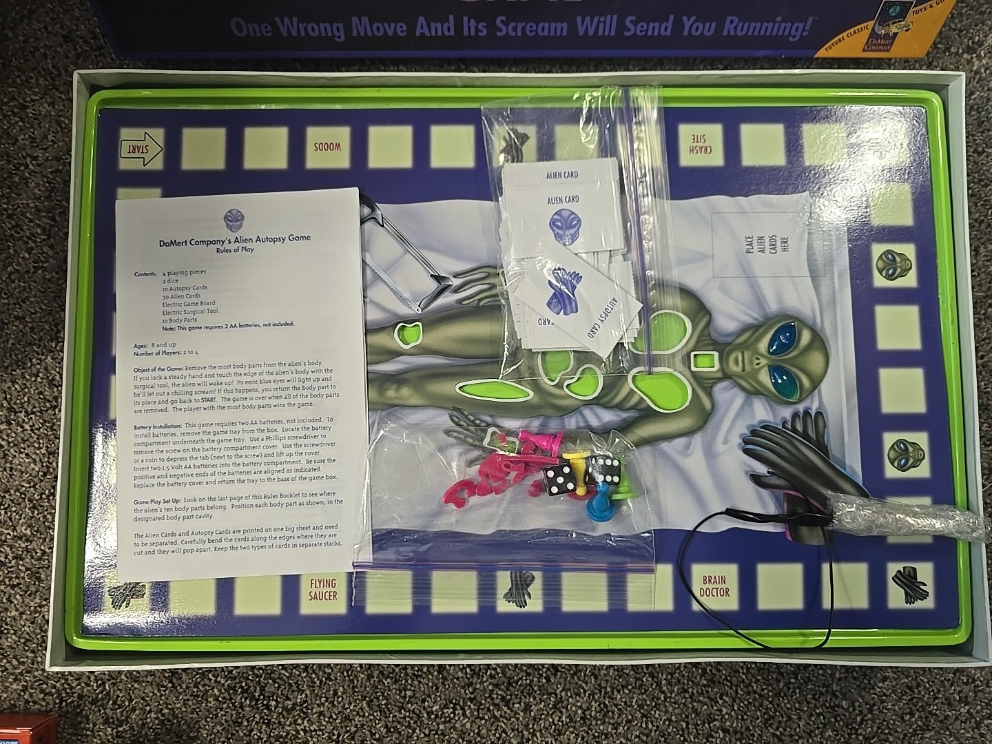 Damert Alien Autopsy Game 1997 Belinda Mecio Complete