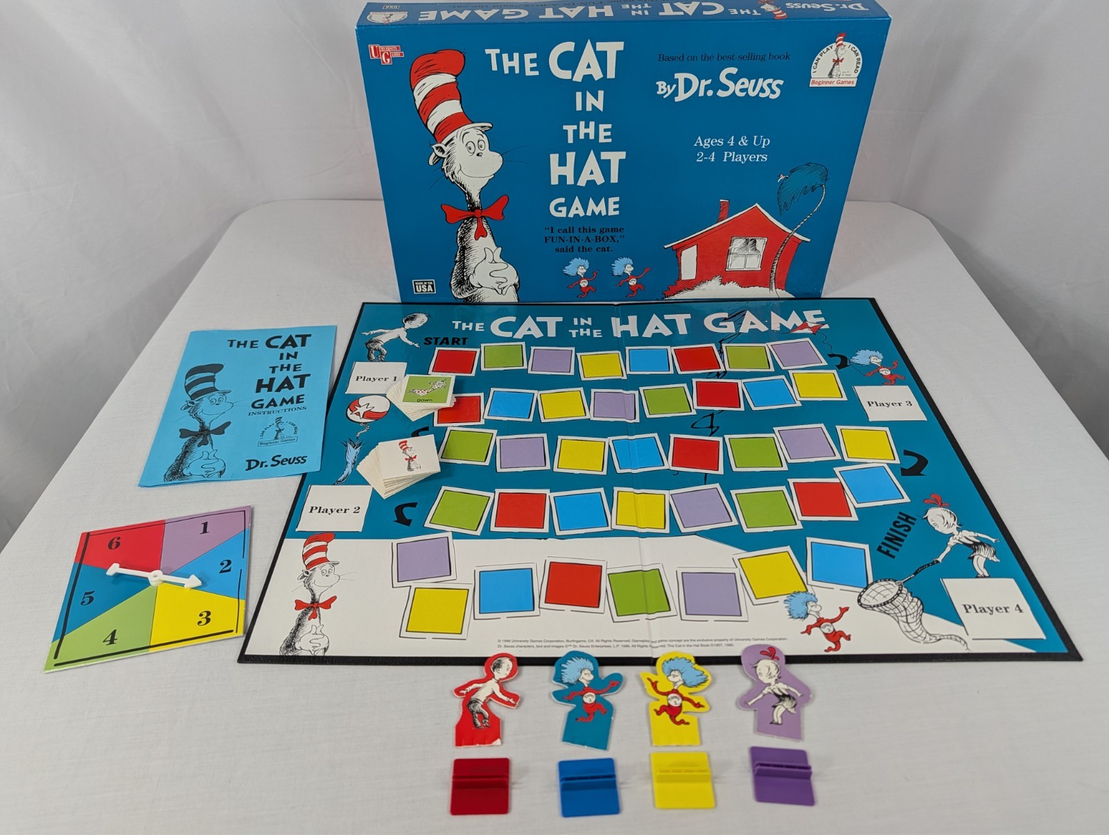 The Cat In The Hat Board Game Vintage 1996 FUN-IN-A-BOX-Per the Cat! Pre-Owned