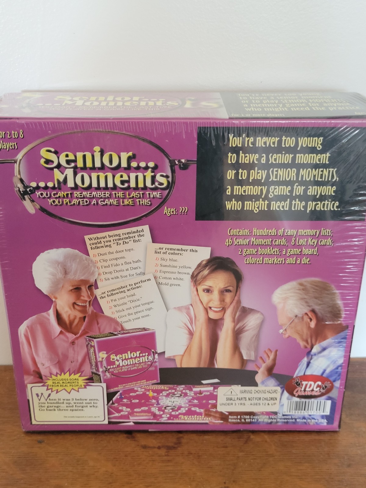 TDC Games Senior Moments Board Game NEW (5453D)
