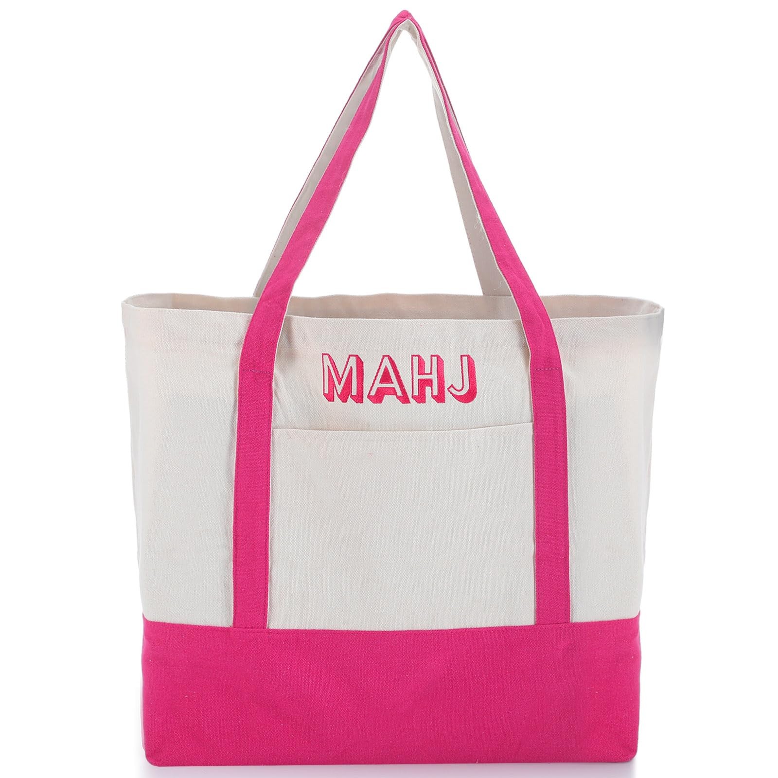 Sunnymove Extra Large American Mahjong Tile Bag Pink 25.2×14.17×9.06 in