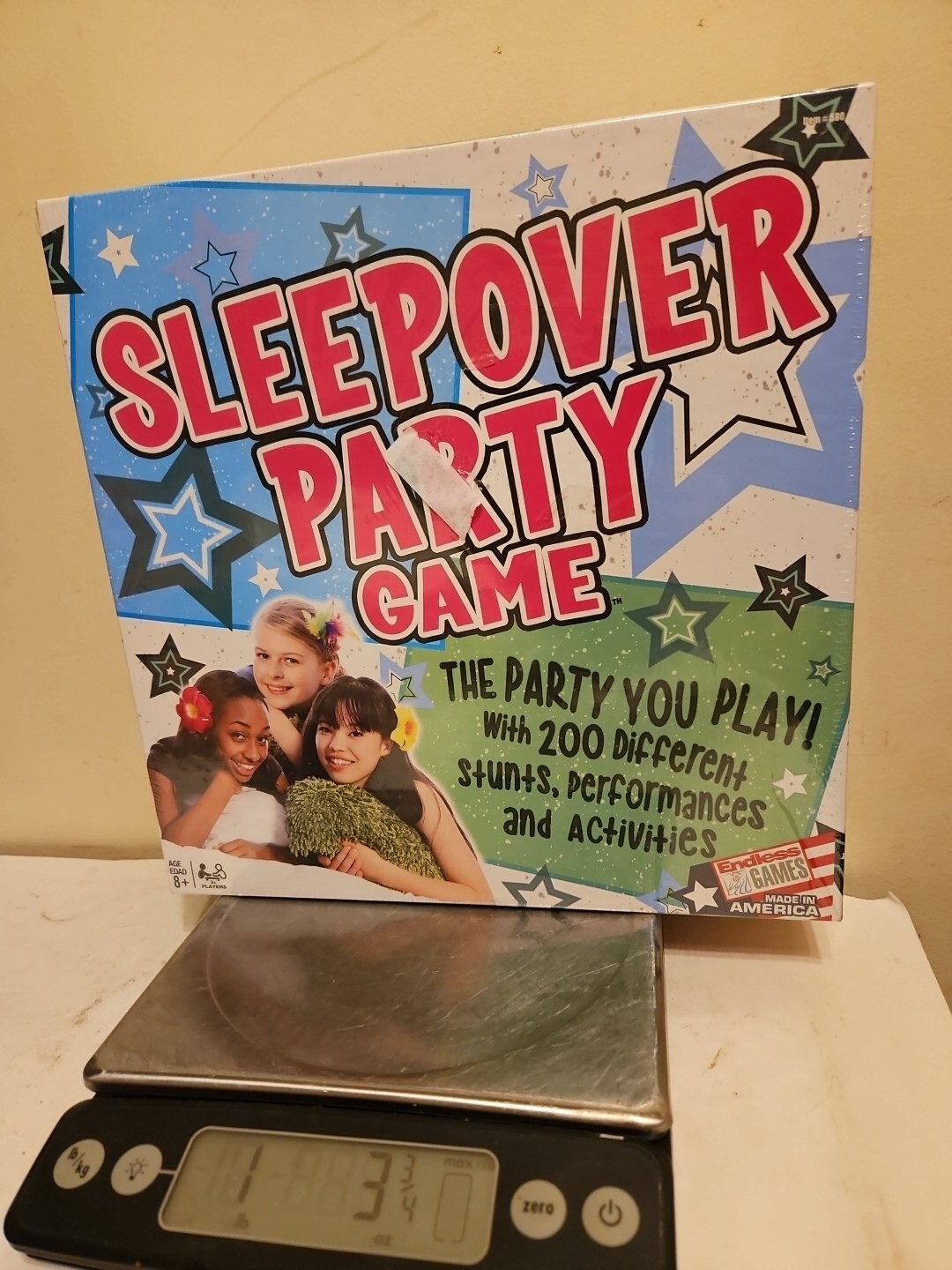 Sleepover Party Game Sealed 200 Different Stunts, Performances & Activities-NEW!