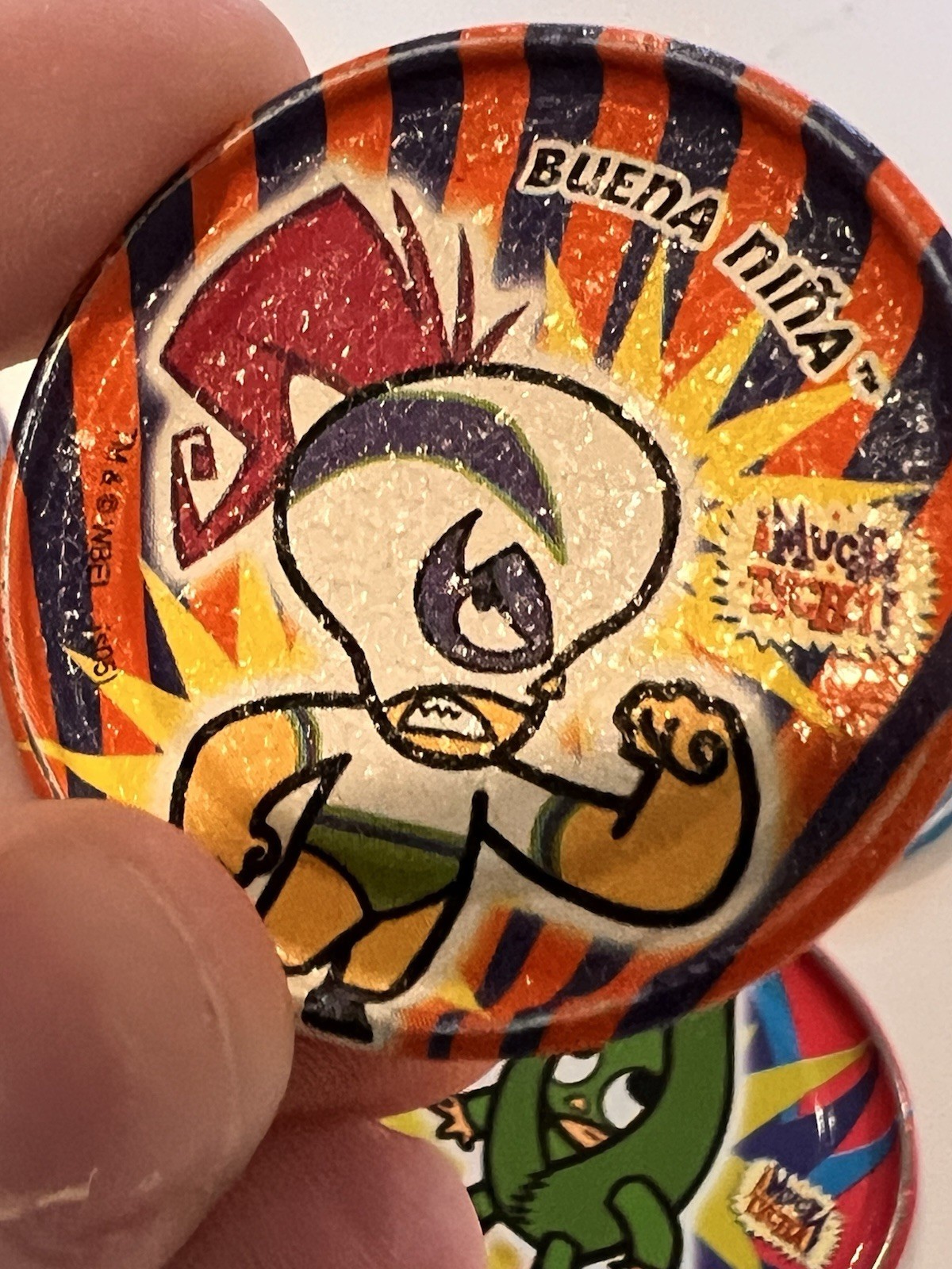 Lot 15 Vintage ¡MUCHA LUCHA! Metalix Tazos Metal Pogs Perro Kelvin Cabeza Rare