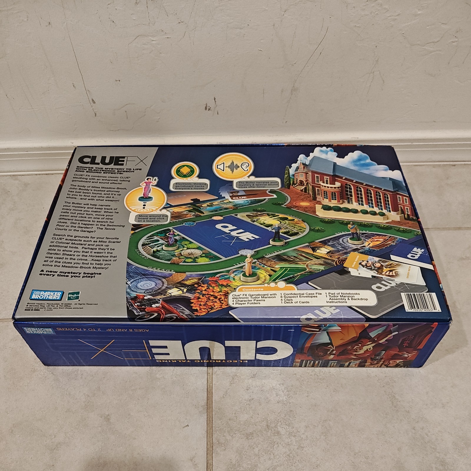 Clue FX Parker Brothers 2003 Electronic Board Game Detective Complete & Tested
