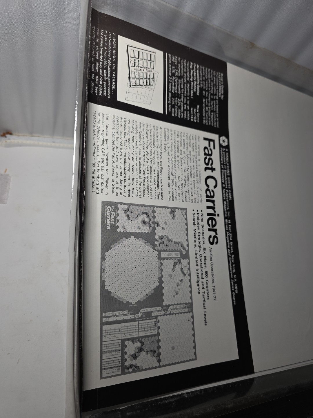 SPI Tray Game The Fast Carriers Air Sea Operations 1941-77 Historical Simulation