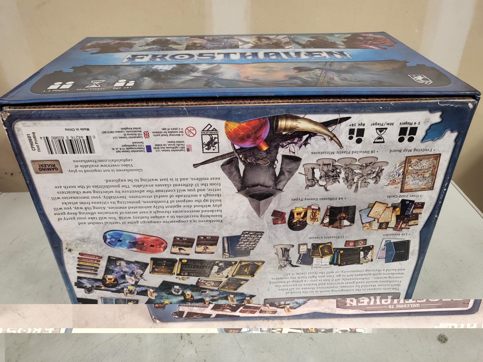 Cephalofair Games Frosthaven Fantasy Board Game, 1-4 Players, Ages 14+ Open Box
