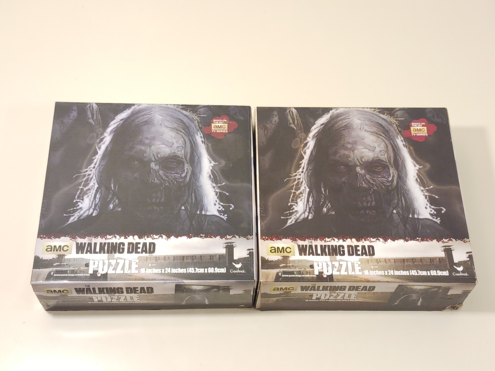 The Walking Dead Lot 4 Shot Glasses 1 Dice Game 3 Jigsaw Puzzles 1 Wall Clock