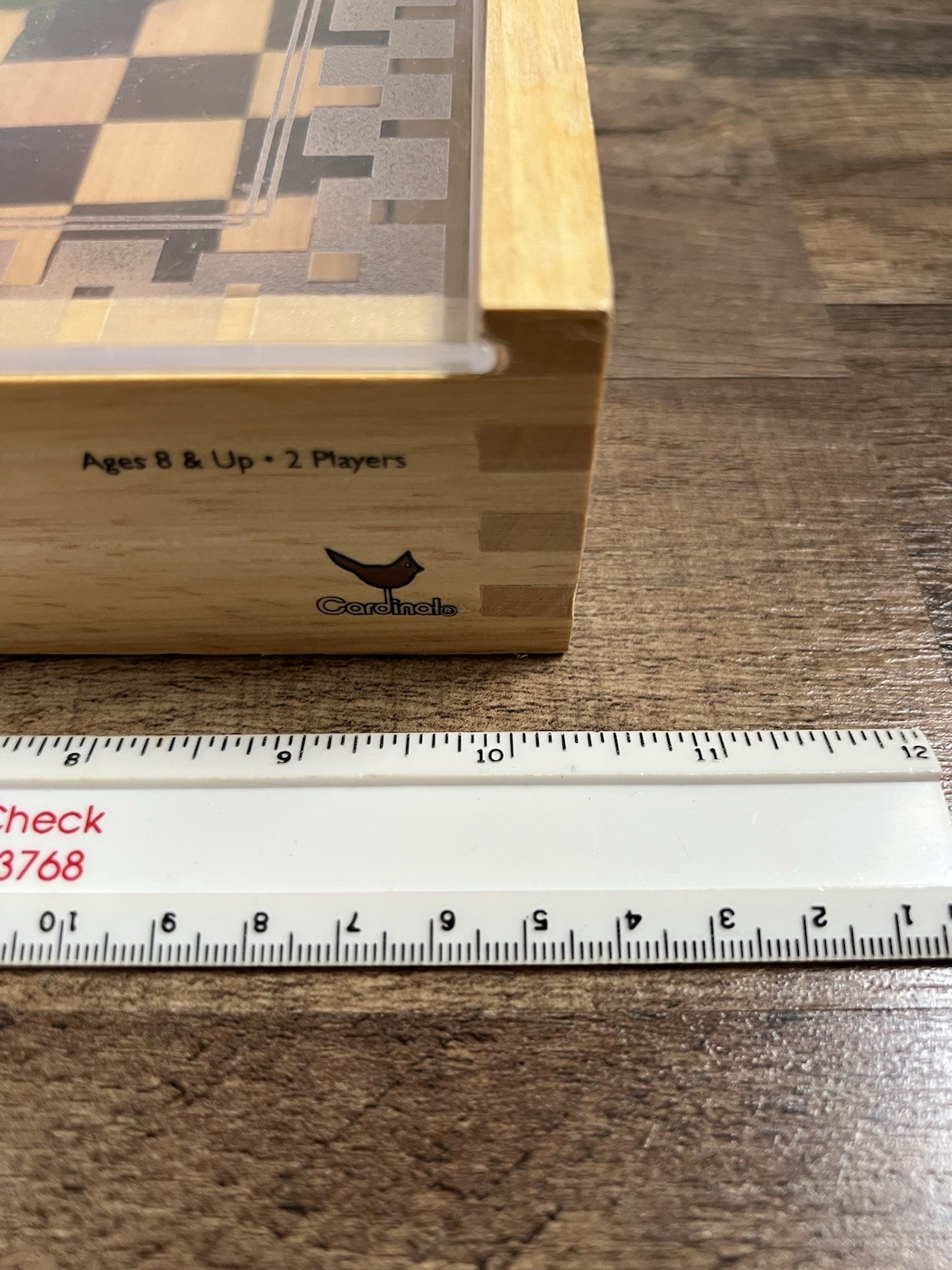 2002 VTG Cardinal Woodfield Collection Wood Chessboard Set & Container