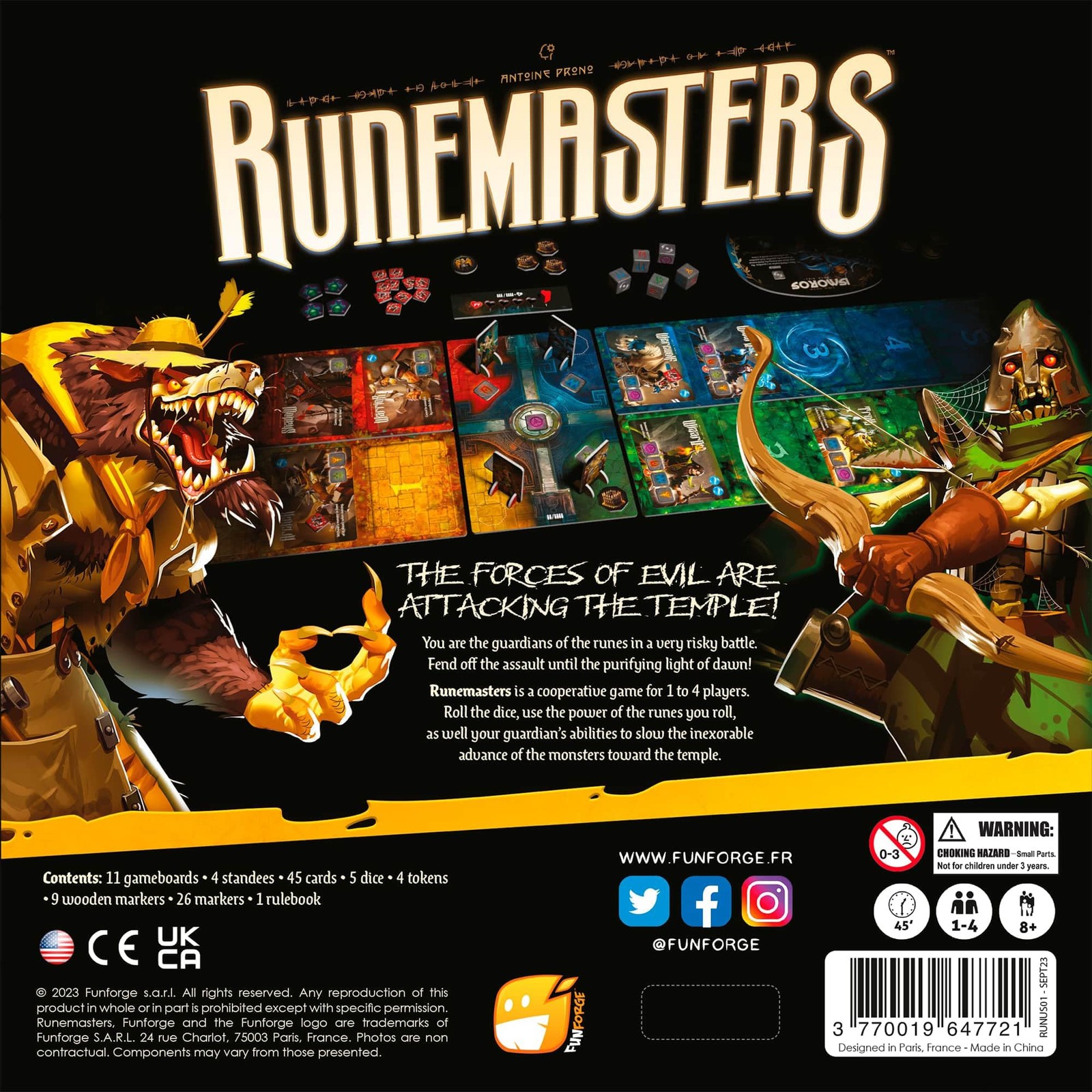 Runemasters Cooperative Board Game Tower Defense Fantasy 1 to 4 Players