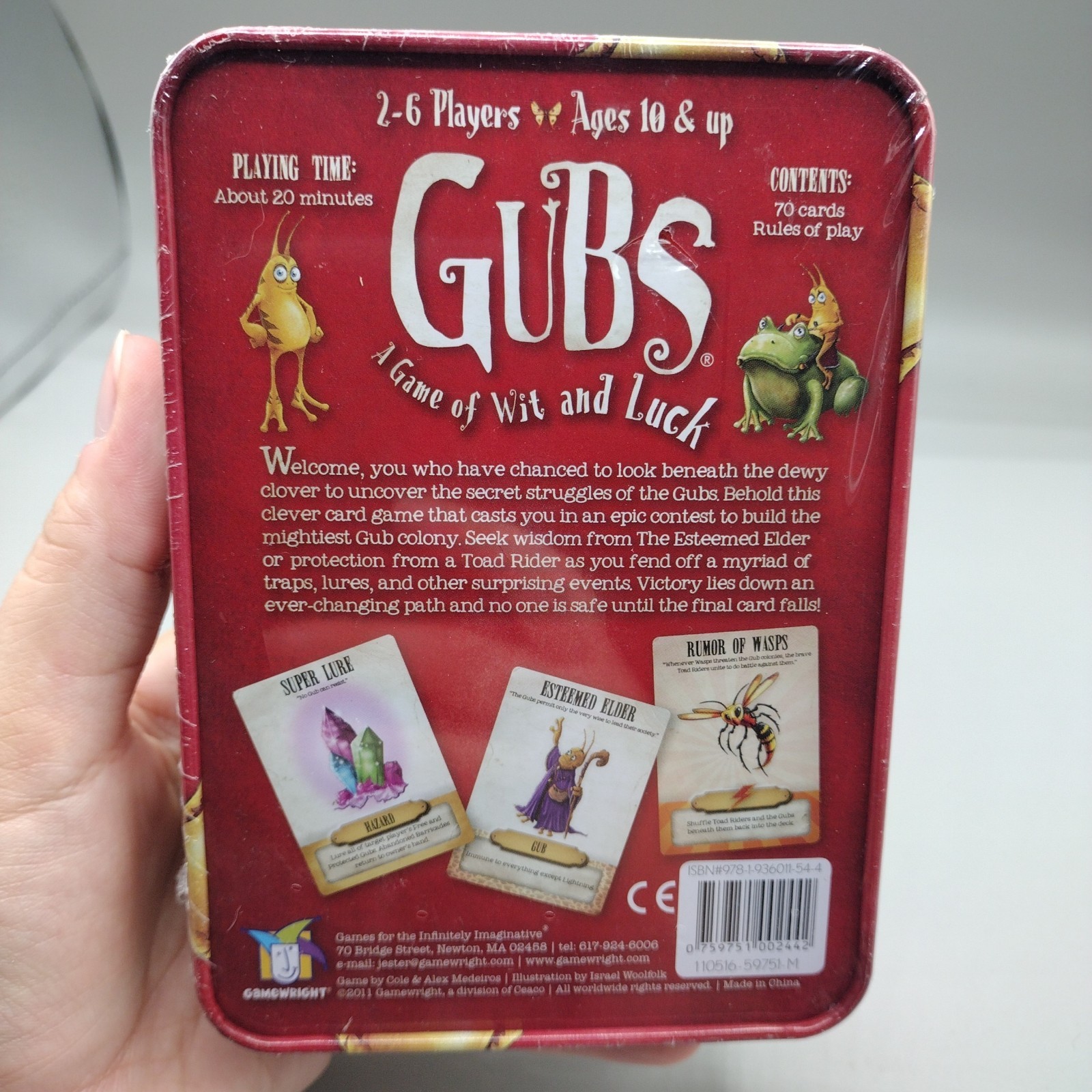 Gubs Card Game Wit and Luck Tin Gamewright Complete 2011 New Sealed Game