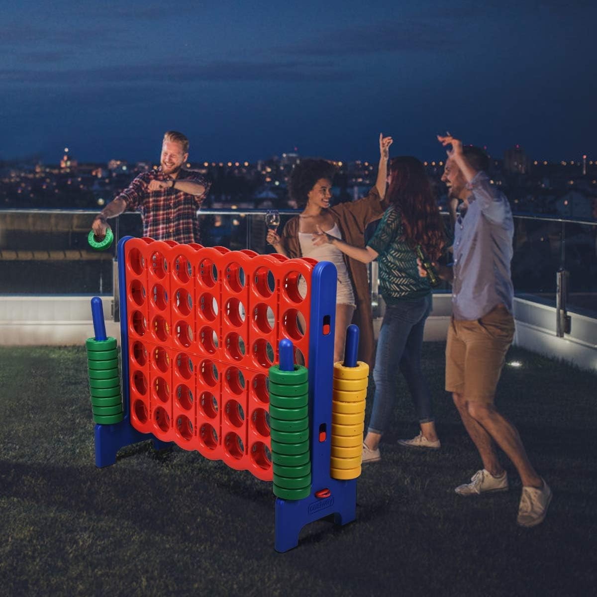 Jumbo 4-to-Score Giant Game Set,4 in A Row for Kids and Adults,3.5FT Game Set