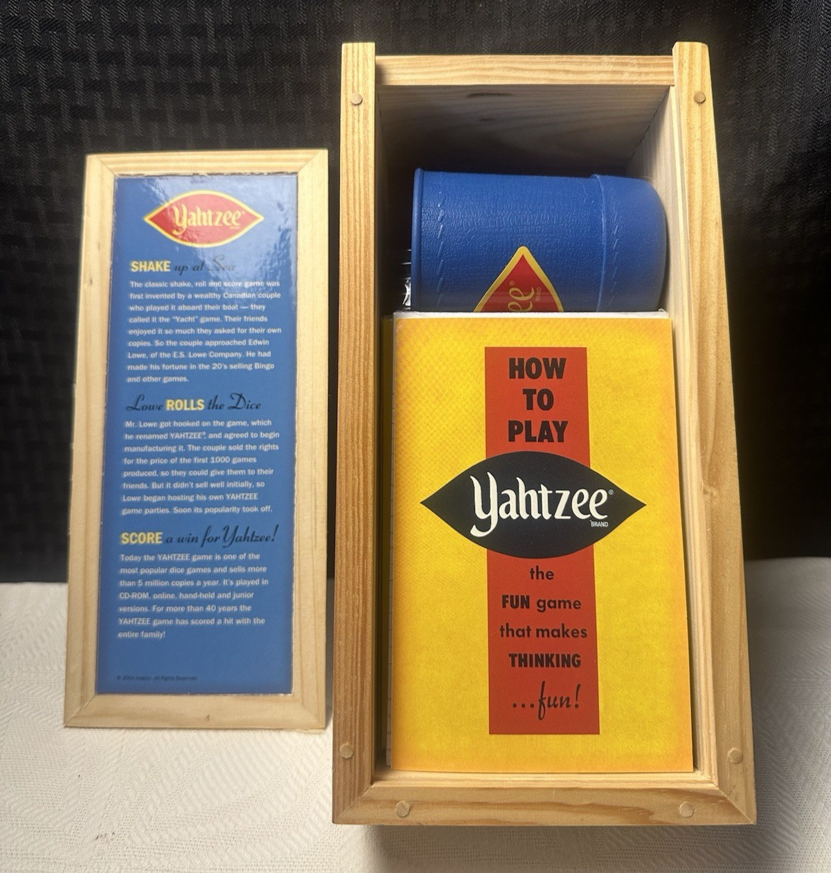 Yahtzee Nostalgia Games Series 2007 Wood Box Hasbro Parker Brotherse Brand New