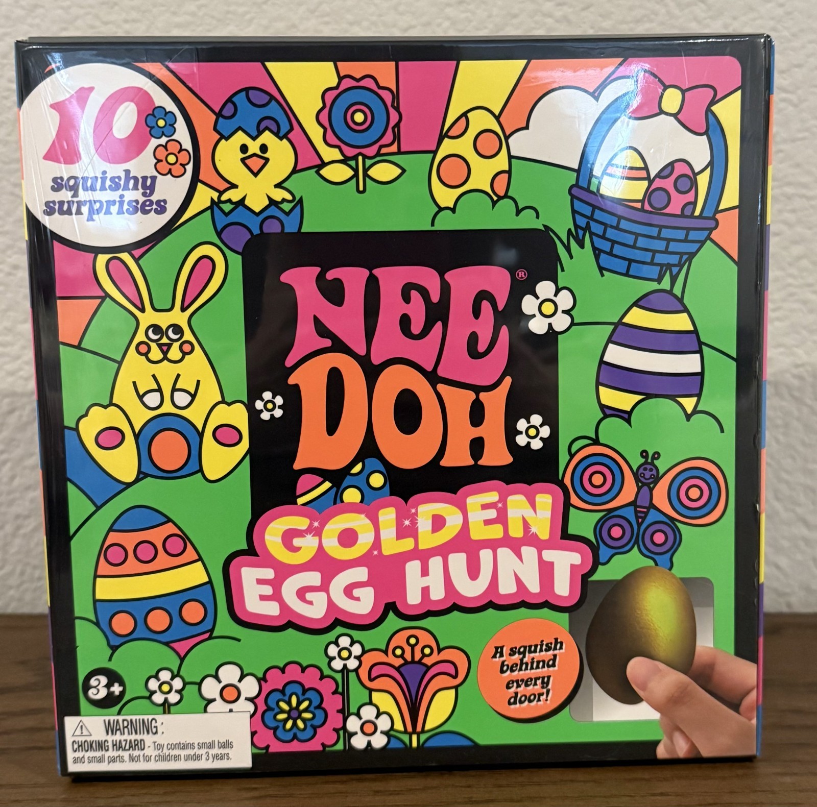 NeeDoh Golden Egg Hunt Kids Easter Fidget Toy Game Holiday Collectibles Decor