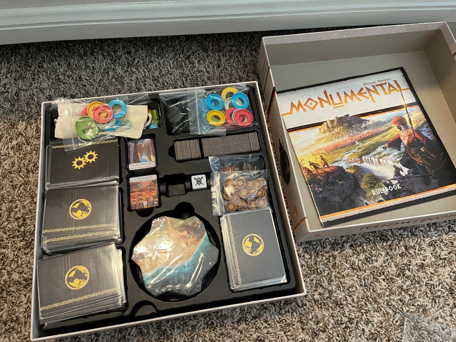 Monumental Kickstarter Deluxe Boardgame + African Empires, Lost Kingdoms, Titans