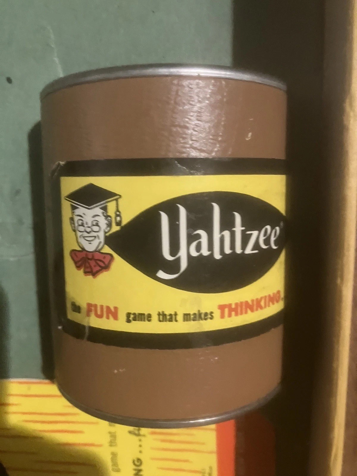 Original Vintage 1956 Yahtzee Game with Score Cards, Dice, Chips & Instructions