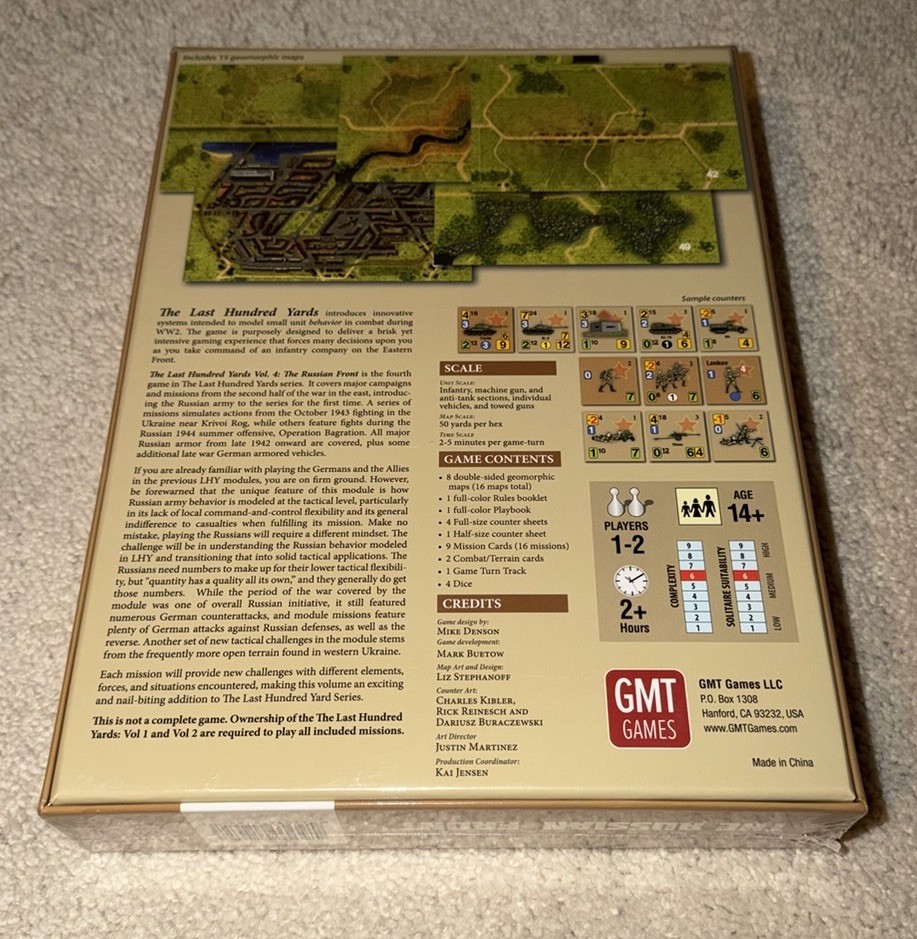 The Last Hundred Yards Vol 4 The Russian Front | GMT Games | SEALED!