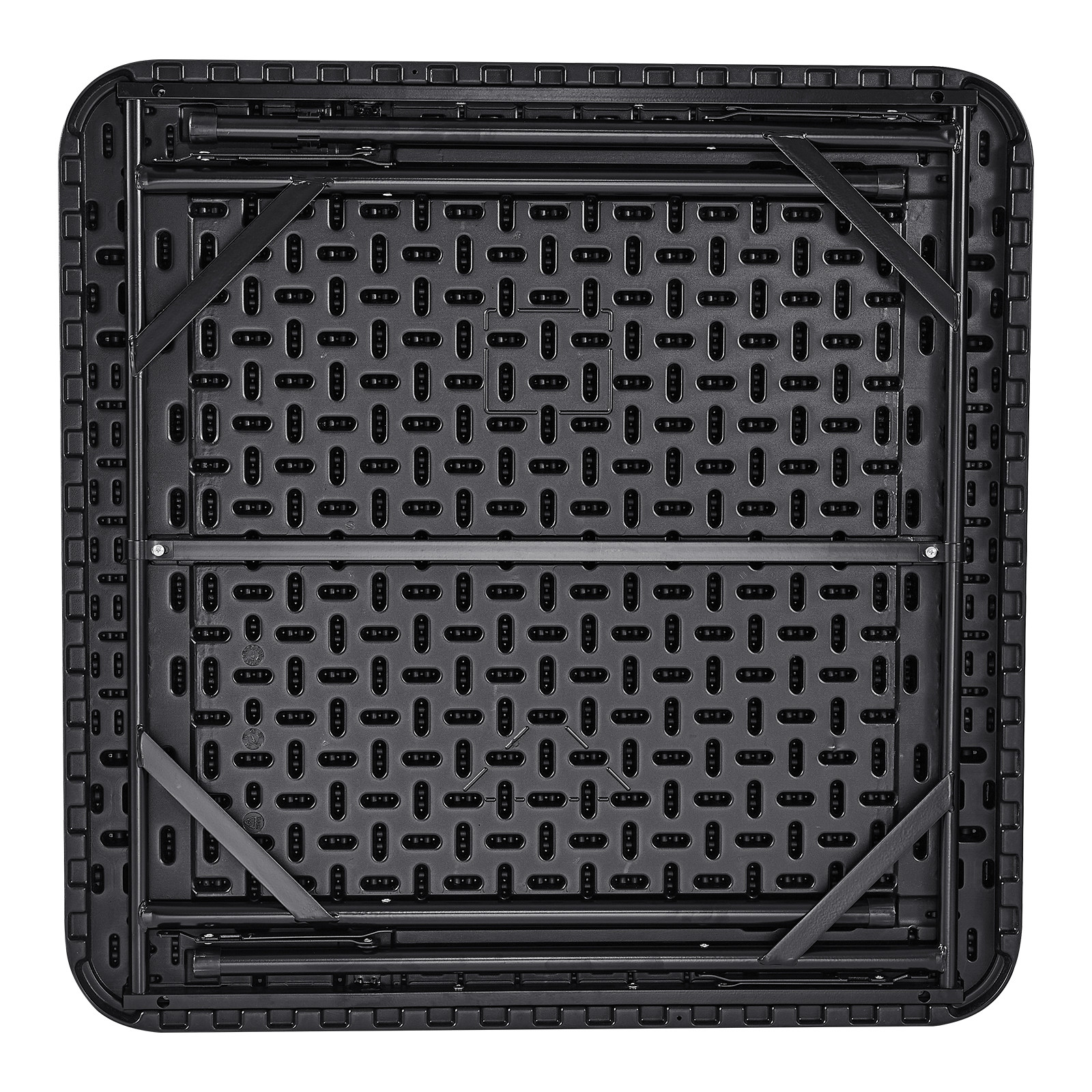 VEVOR Mahjong Table 4 Player Folding Card Table & 4 Cup Holders Chip Trays Black