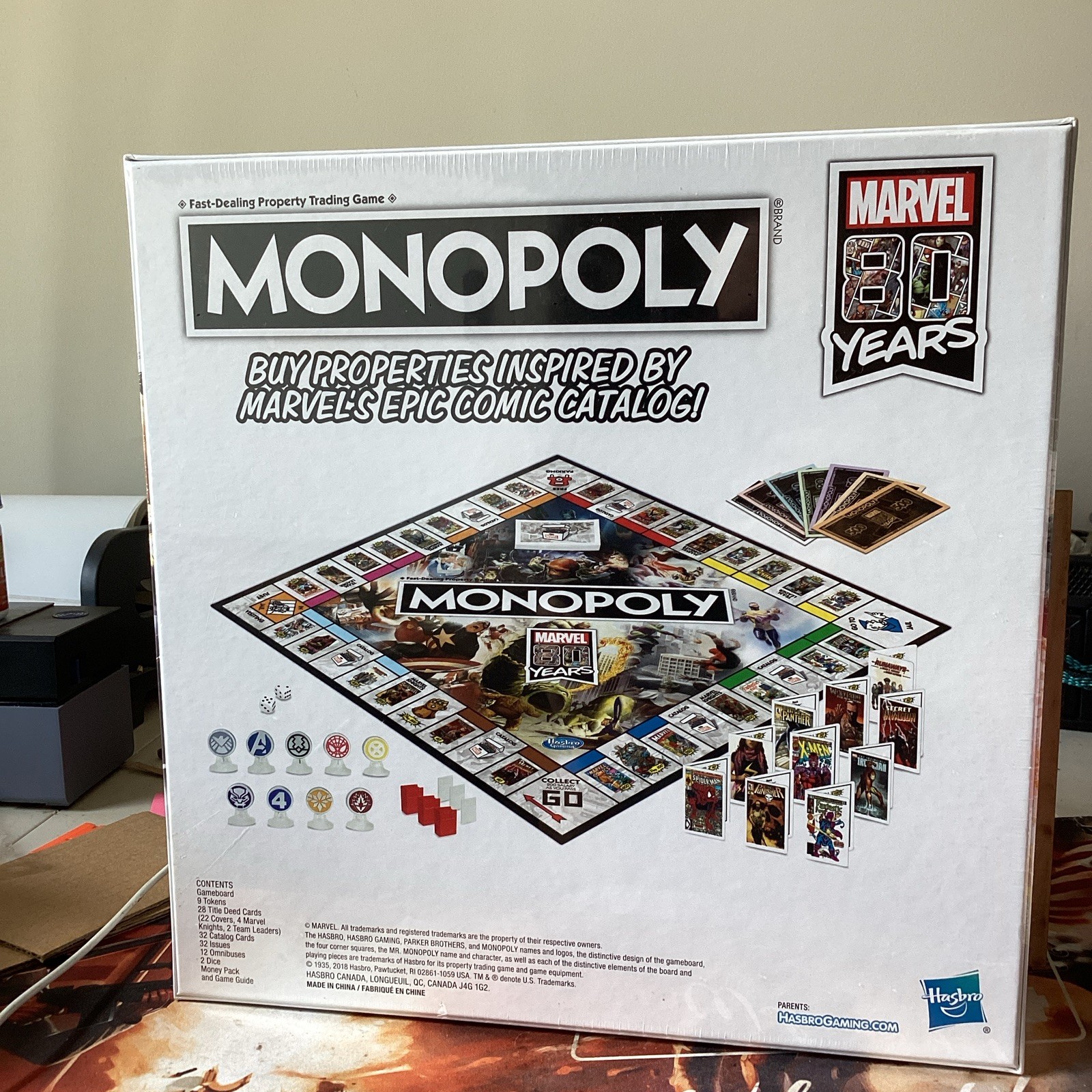 Hasbro Gaming Monopoly Marvel 80 Years Board Game Marvel Theme 2+ Players 8+