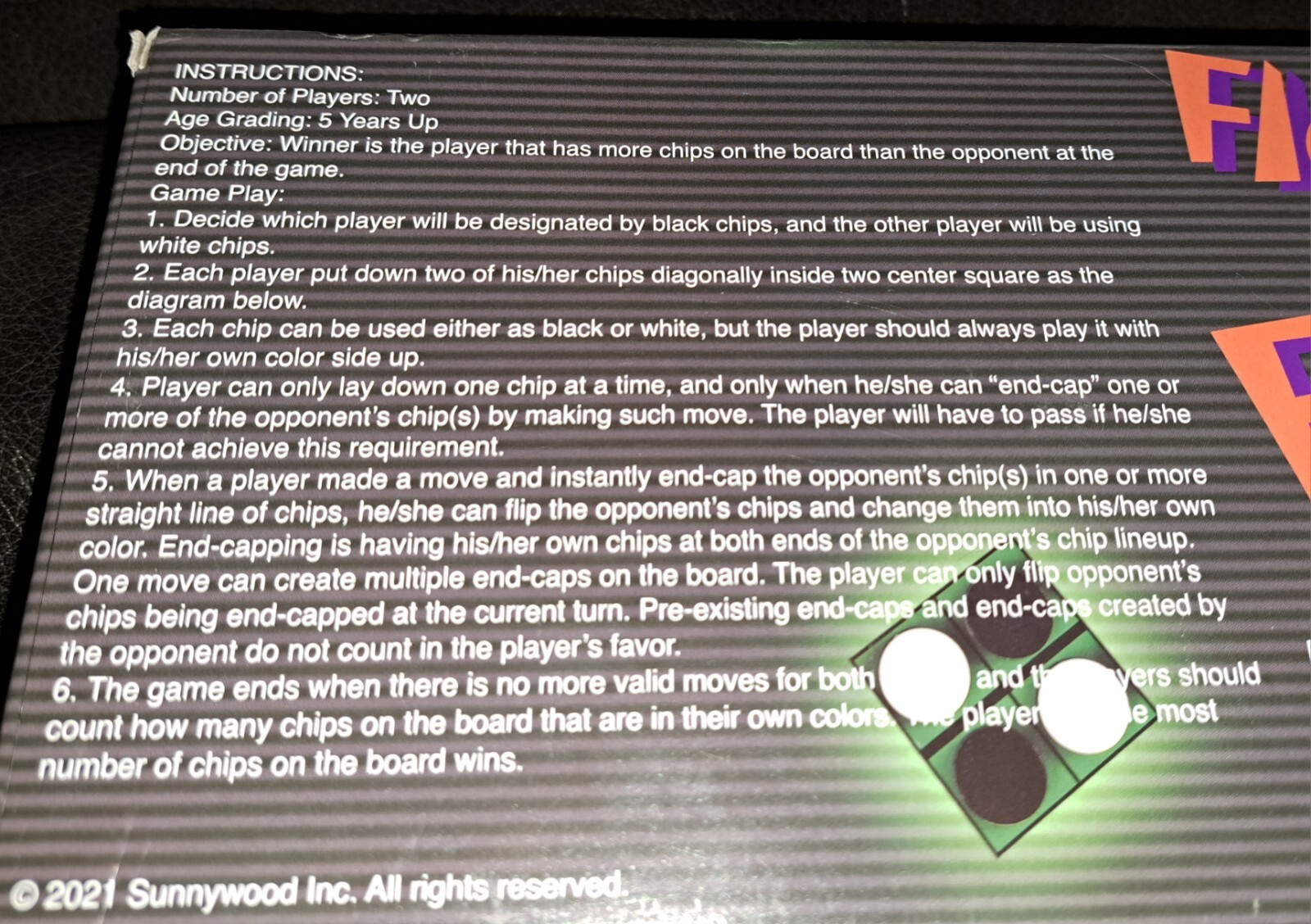 Sterling Games Othello Reversi Game 9.75 Inch Folding Magnetic Board ***NEW***
