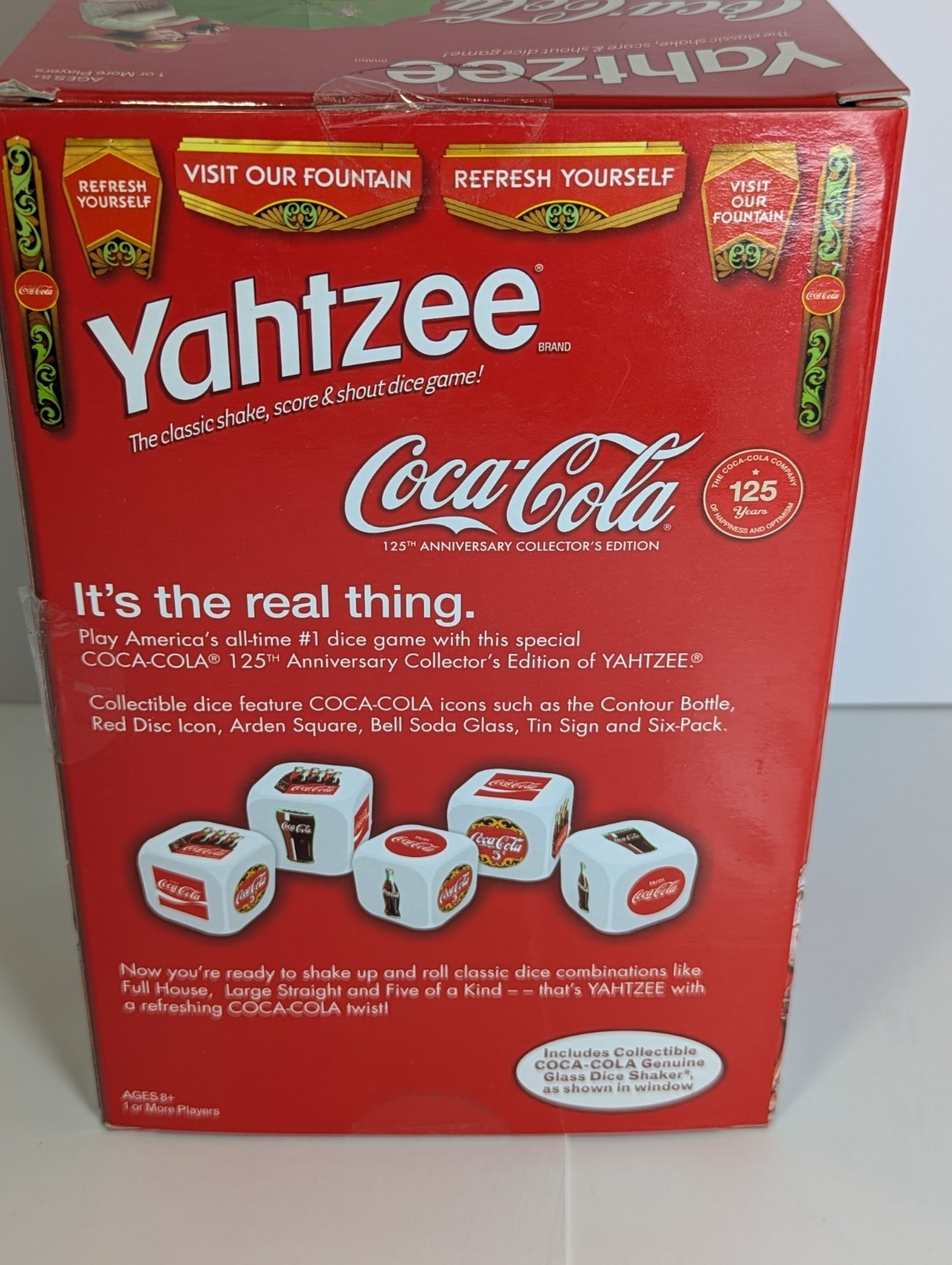 New Yahtzee Coca Cola 125th Anniversary Collector’s Edition Game Soda Sealed