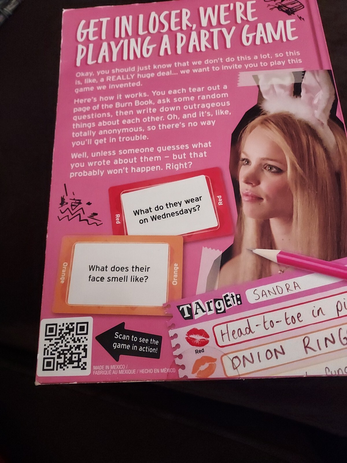 Mean Girls Burn Book The Party Game