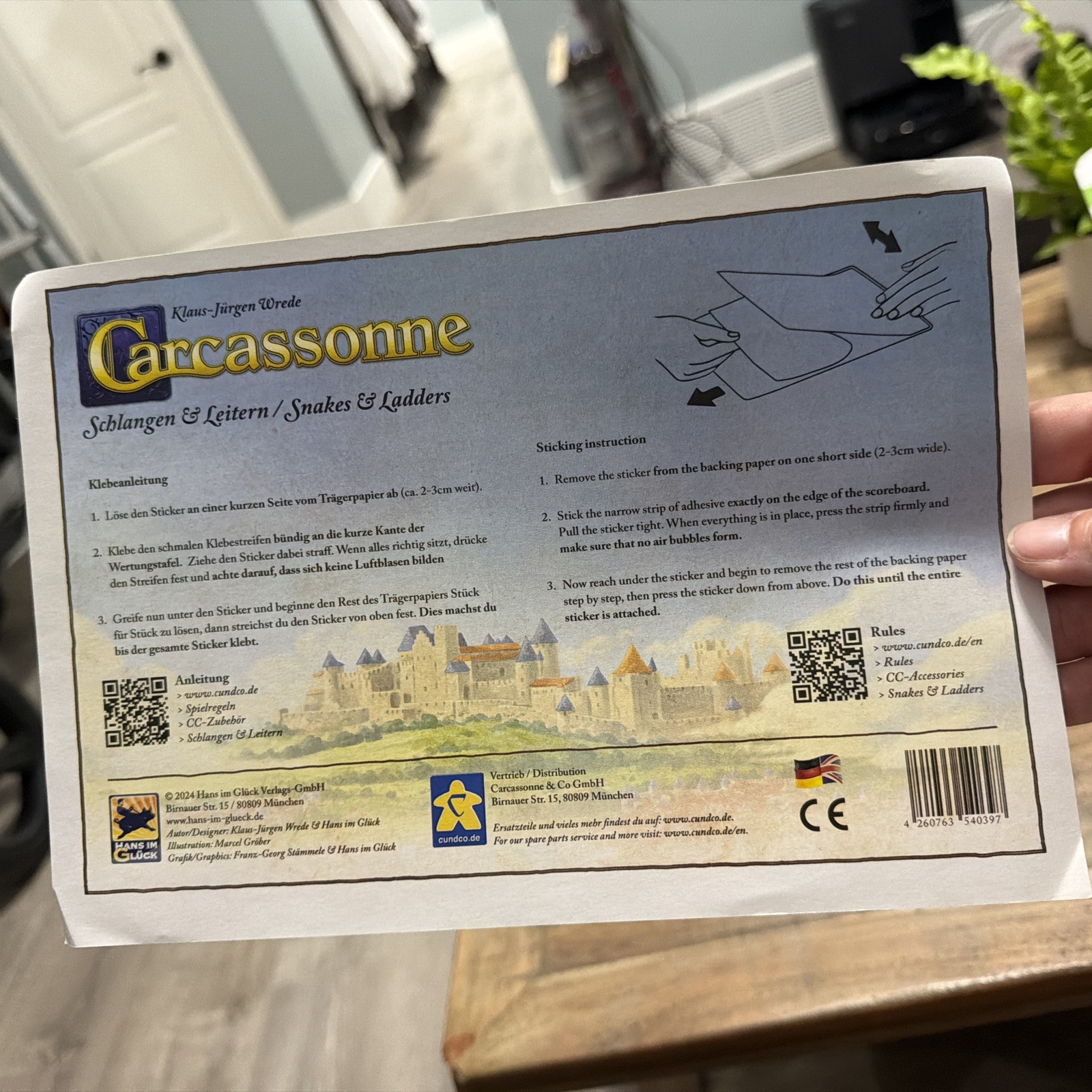 Carcassonne – Snakes & Ladders Scoreboard Sticker | Mini Expansion | New