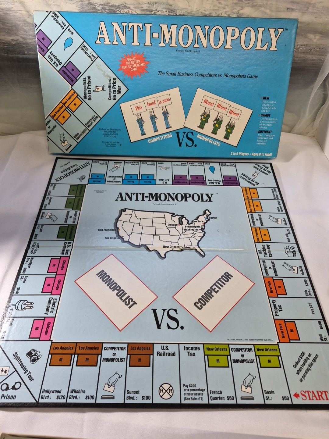 1989 Anti-Monopoly Game by Talicor New Old Stock Sealed Board Competitor Family
