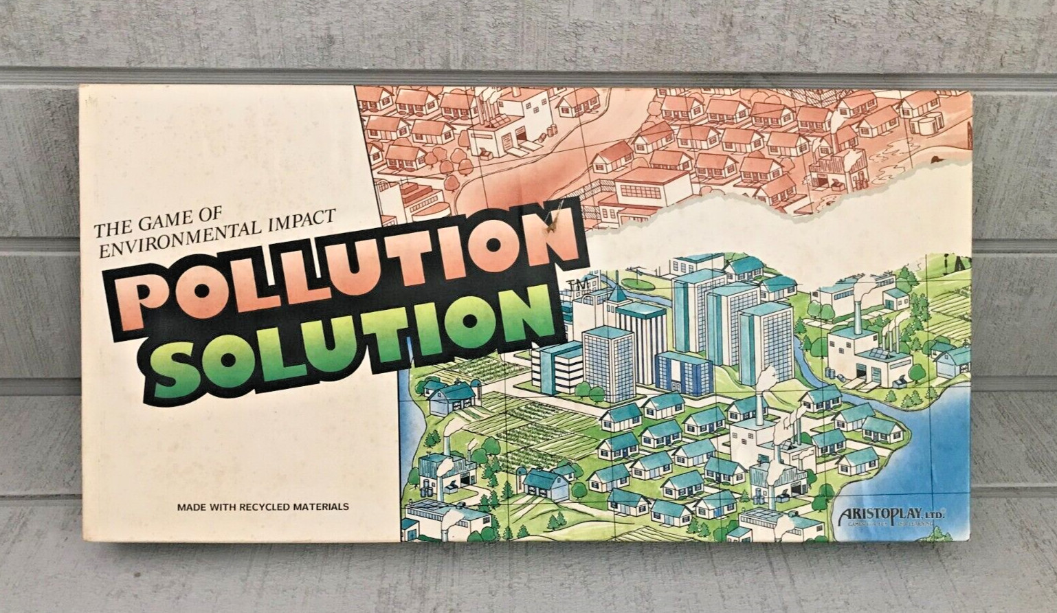 Vintage 1989 Aristoplay Ltd. POLLUTION SOLUTION Board Game ~ Complete