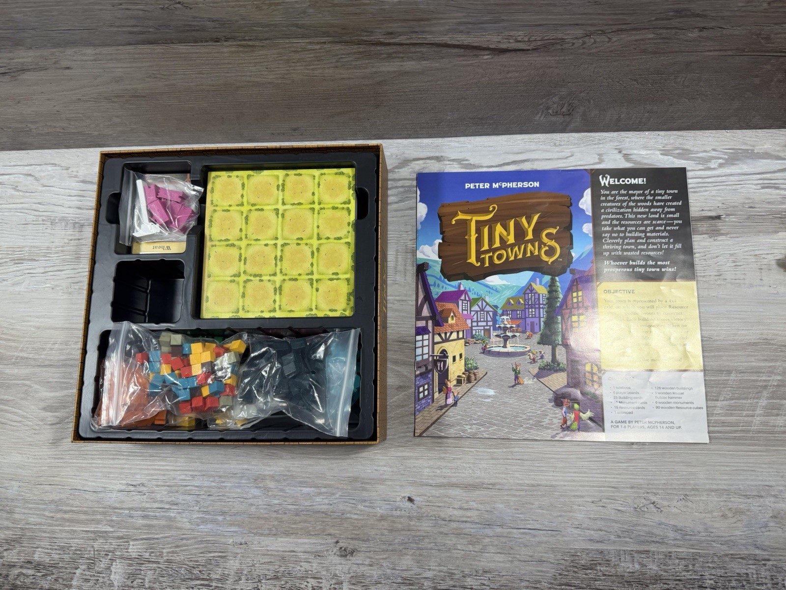Tiny Towns Board Game – AEG Peter McPherson 2019 100% Complete