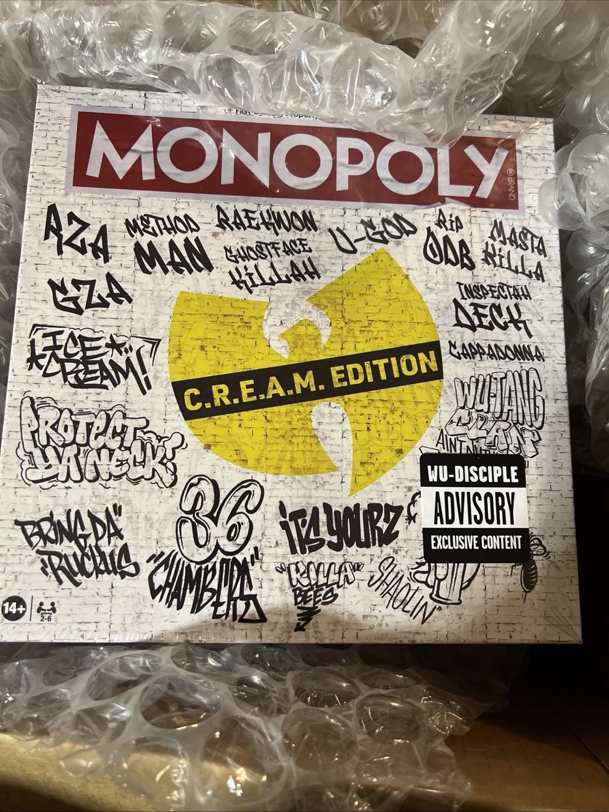 Wu Tang Clan MONOPOLY Board Game Cream (C.R.E.A.M. Edition) NEW SEALED 👐✅