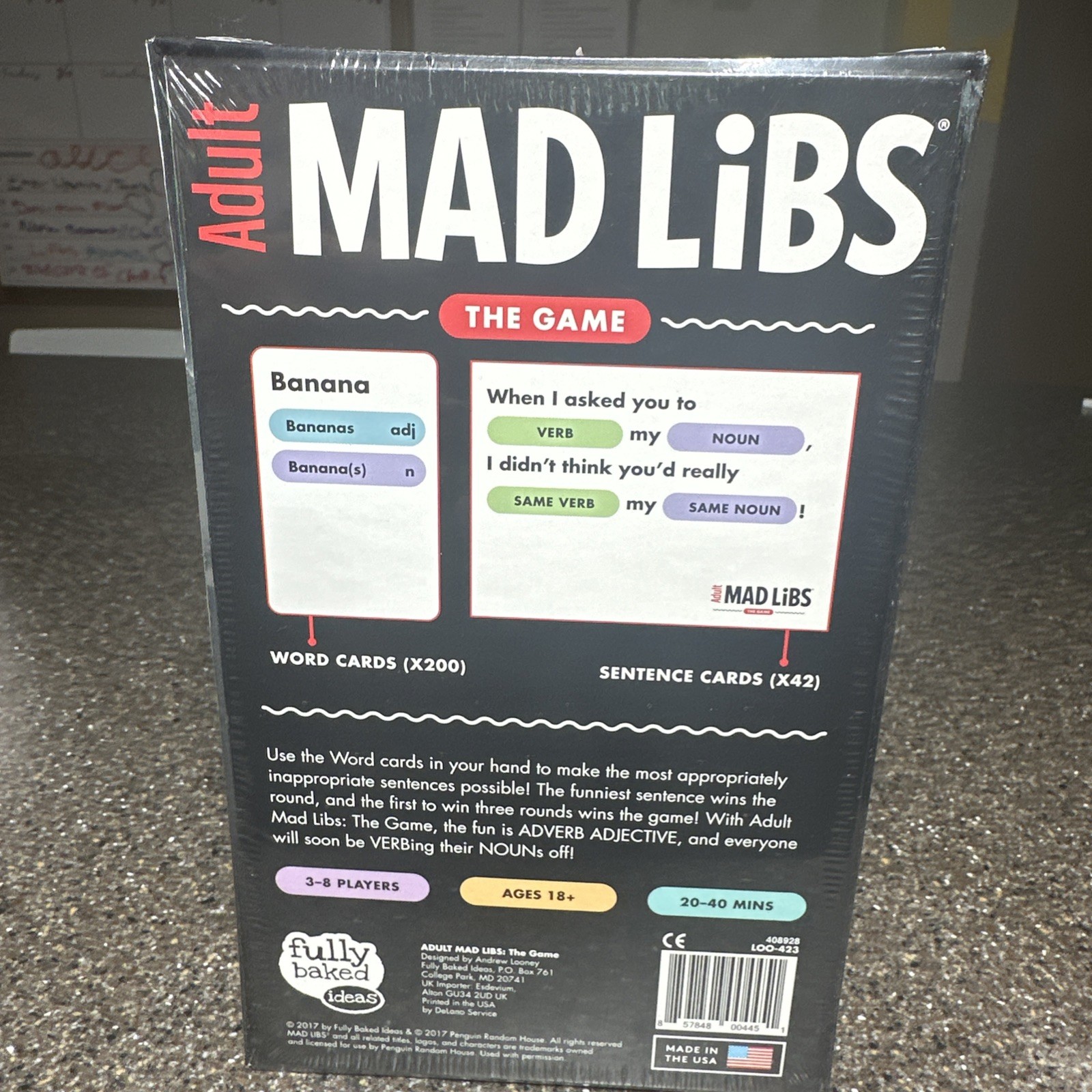 Adult Mad Libs The Game Party Card Game Factory Sealed New