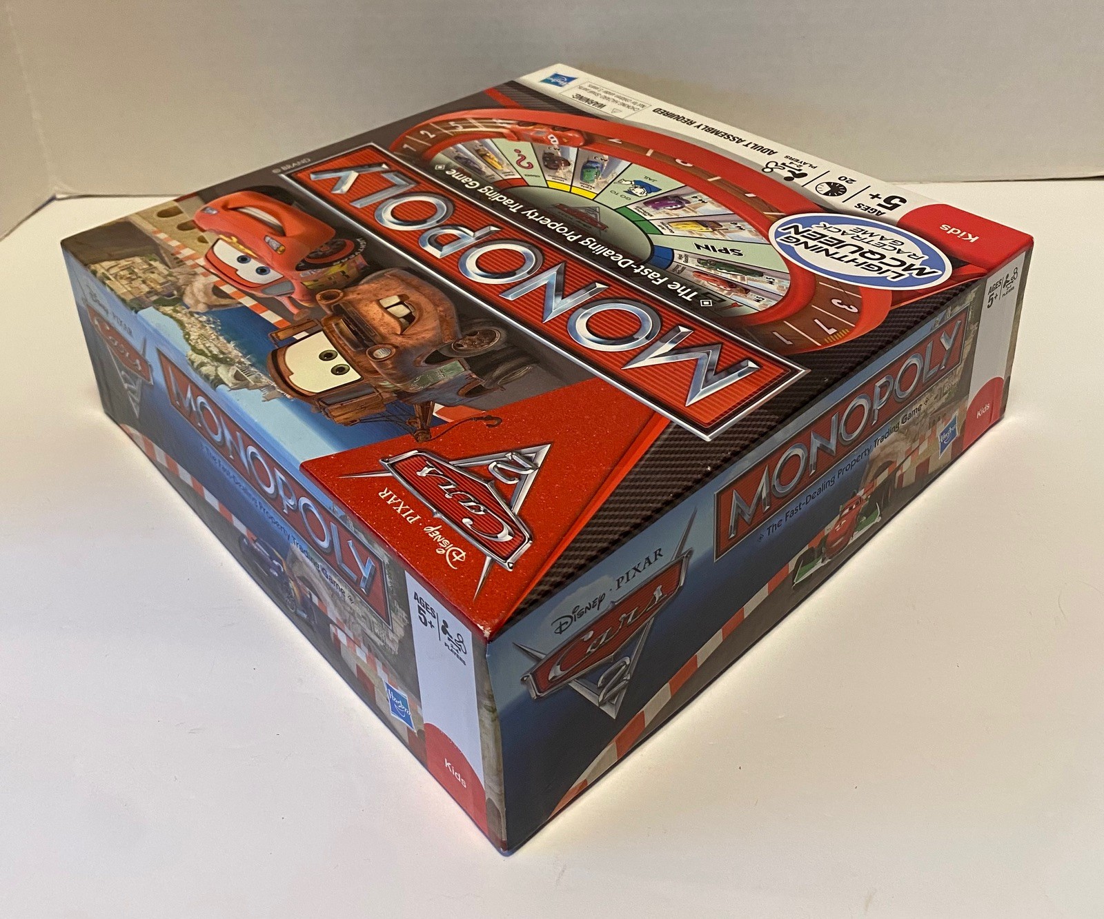 Hasbro Disney Pixar Cars 2 Monopoly Complete 2011 Lightning McQueen Racetrack