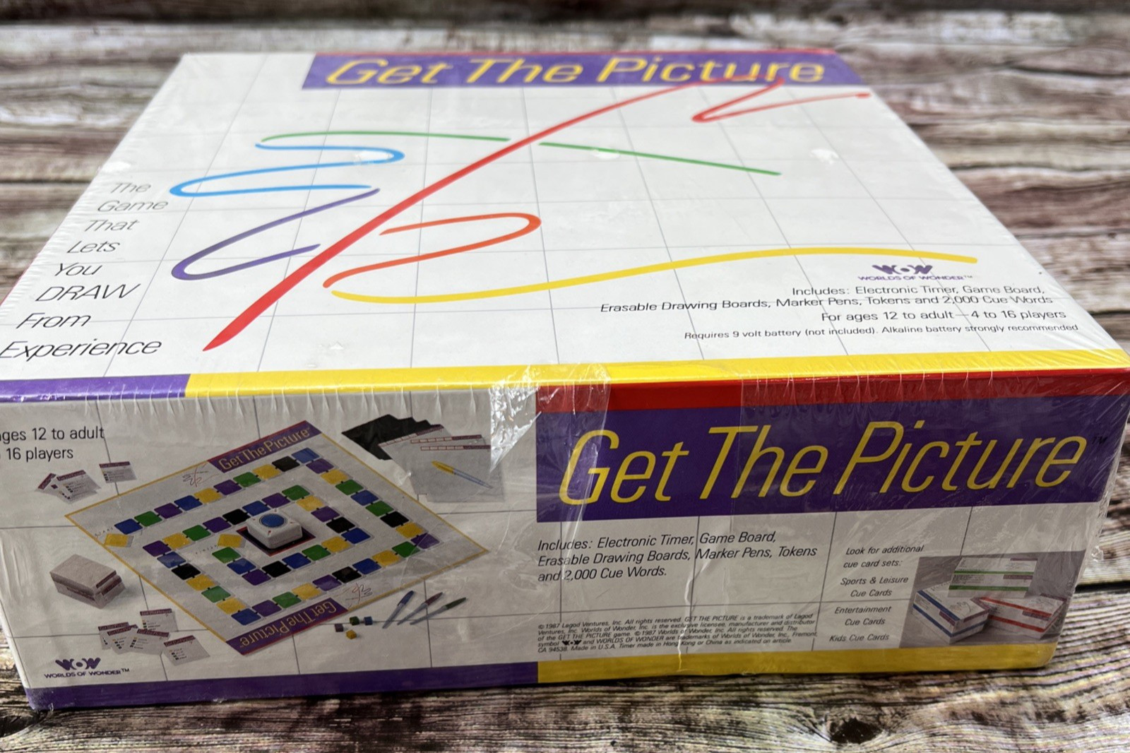 Get the Picture Board Game Worlds of Wonder Complete Vintage 1987 Factory Sealed