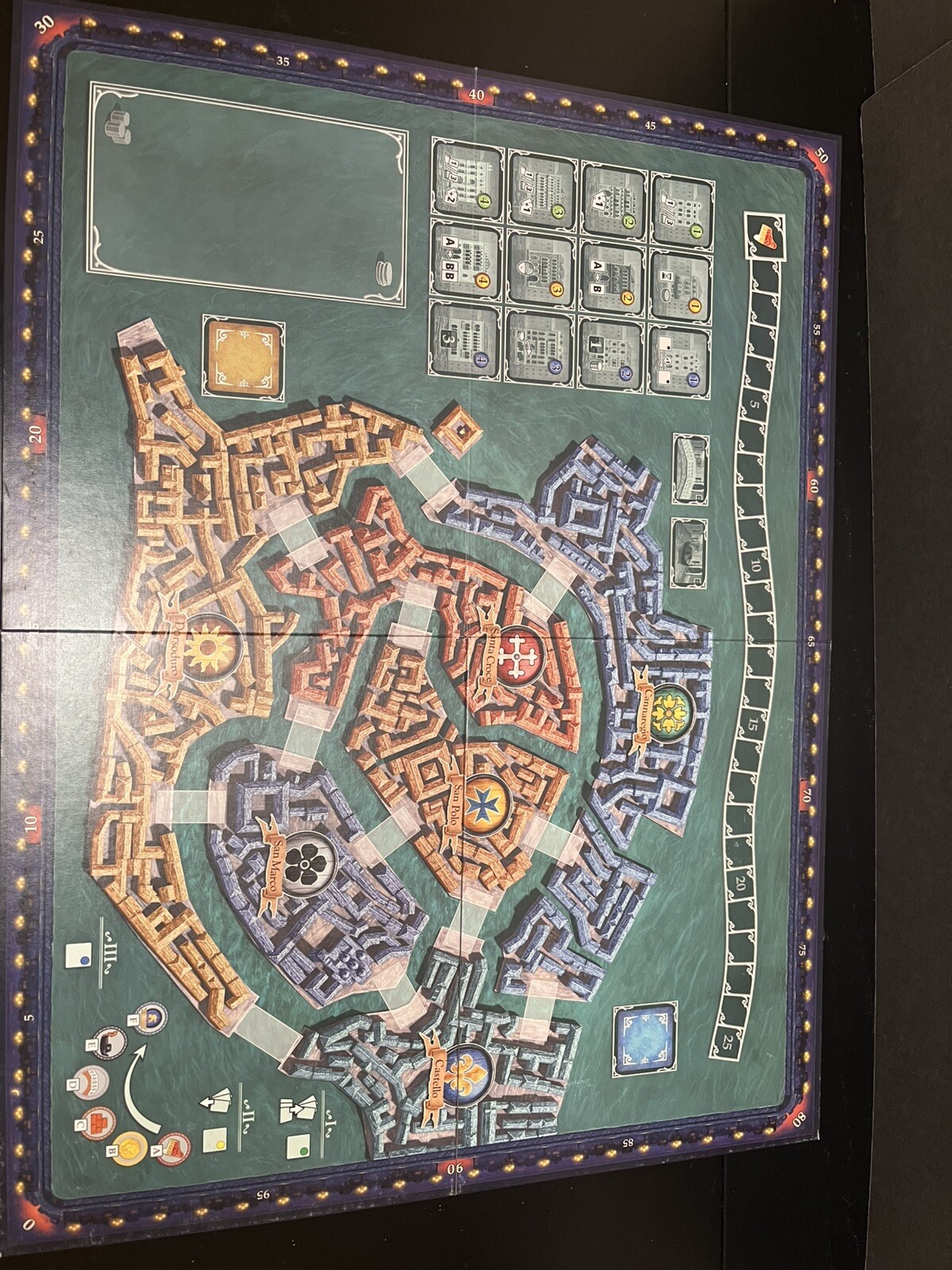 Rialto Stefan Feld Board Game 2013 100% Complete Venice Tactical City TMG