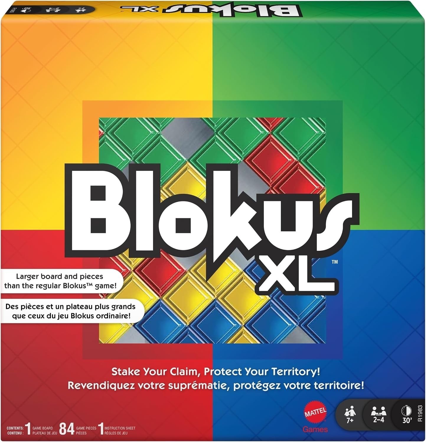 Blokus XL Board Game Oversized Strategy Brain Game for Family Night Kids