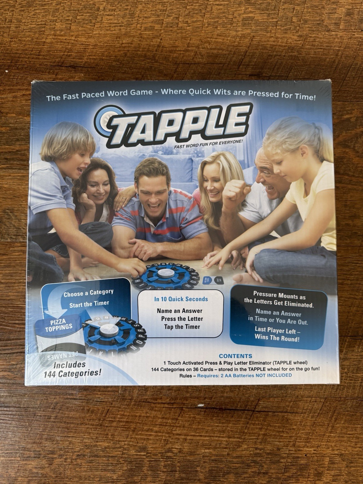 TAPPLE Board Game, Brand New & Sealed Fast-Paced Family Word Game- By Usaopoly