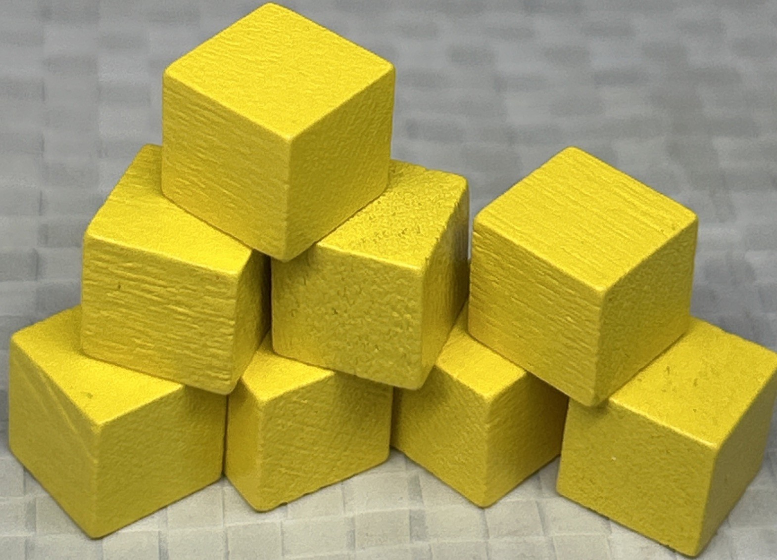 Wingspan Yellow Wooden Action Cubes – Lot of 8