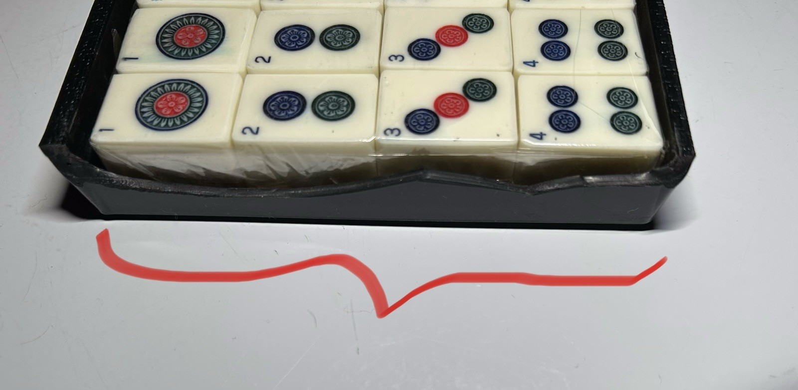 Vintage Japanese Phenolic & Bamboo Mah Jong Set & Case 144 Tiles