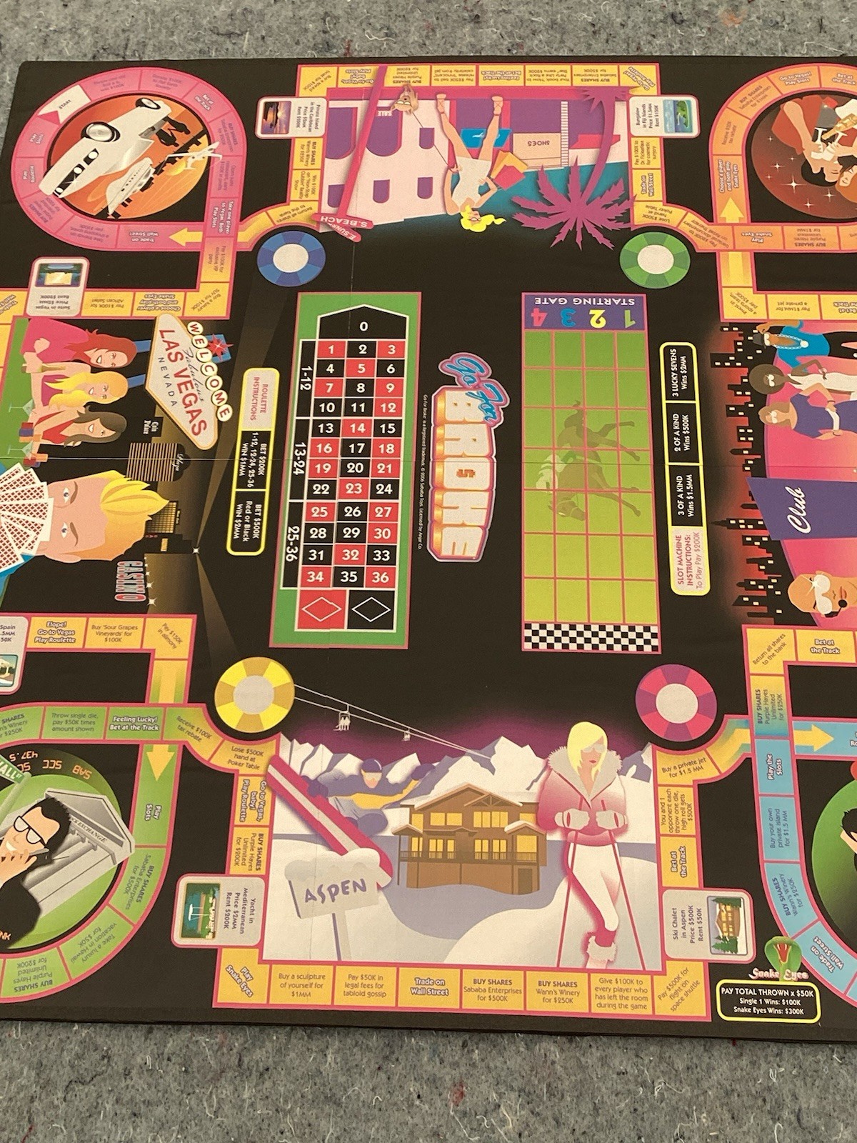 2006 Sababa Toys Go For Broke 19”x19” Game Board Advertising Display *RARE*