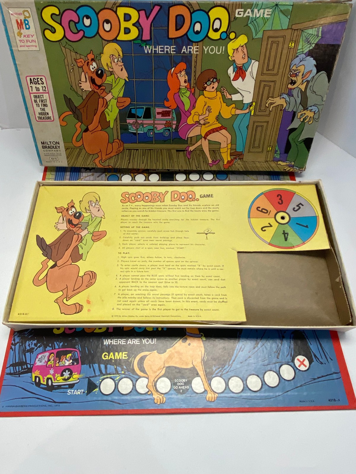 1973 Scooby Doo Where Are You Board Game by Milton Bradley – INCOMPLETE #4318
