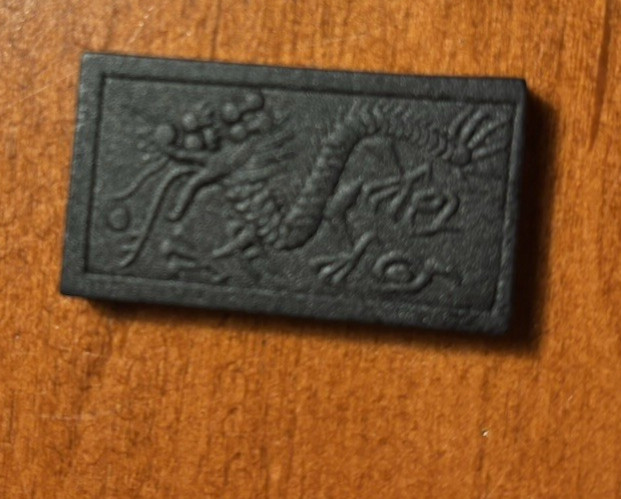 VTG Supreme Domino Set Black Tiles Dragon Back Wood Box Complete w/ Instruction.