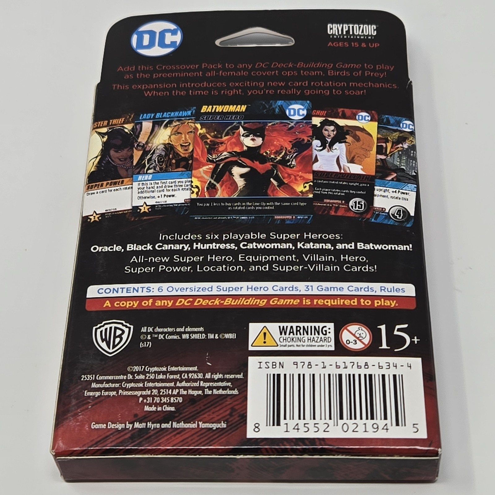 Cryptozoic DC Deck-Building Game Birds of Prey Crossover Pack 6 Expansion New