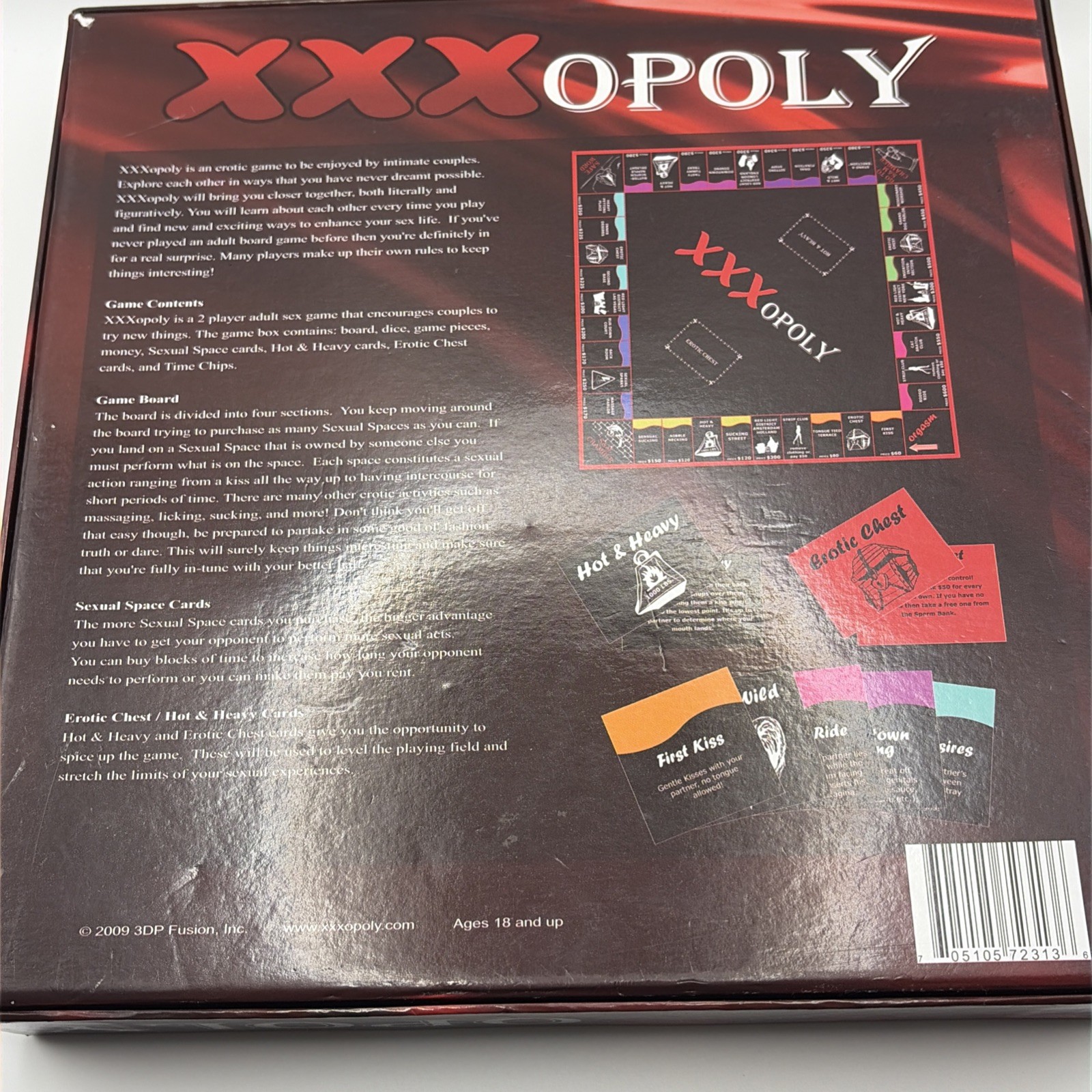 XXXopoly: Adult Board Game Ages – 18 & Up – 3DP Fusion Inc. – Complete