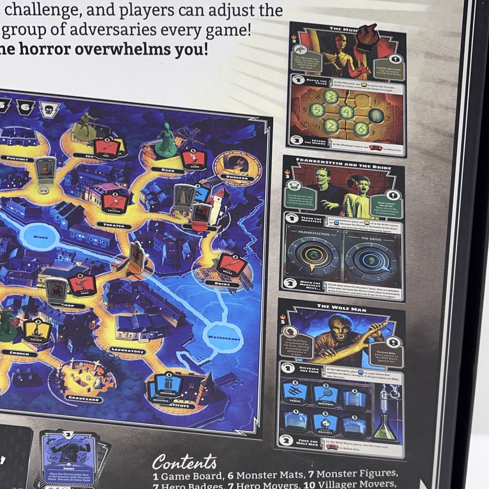 HORRIFIED Universal Studios Monsters Strategy Board Game Dracula Frankenstein
