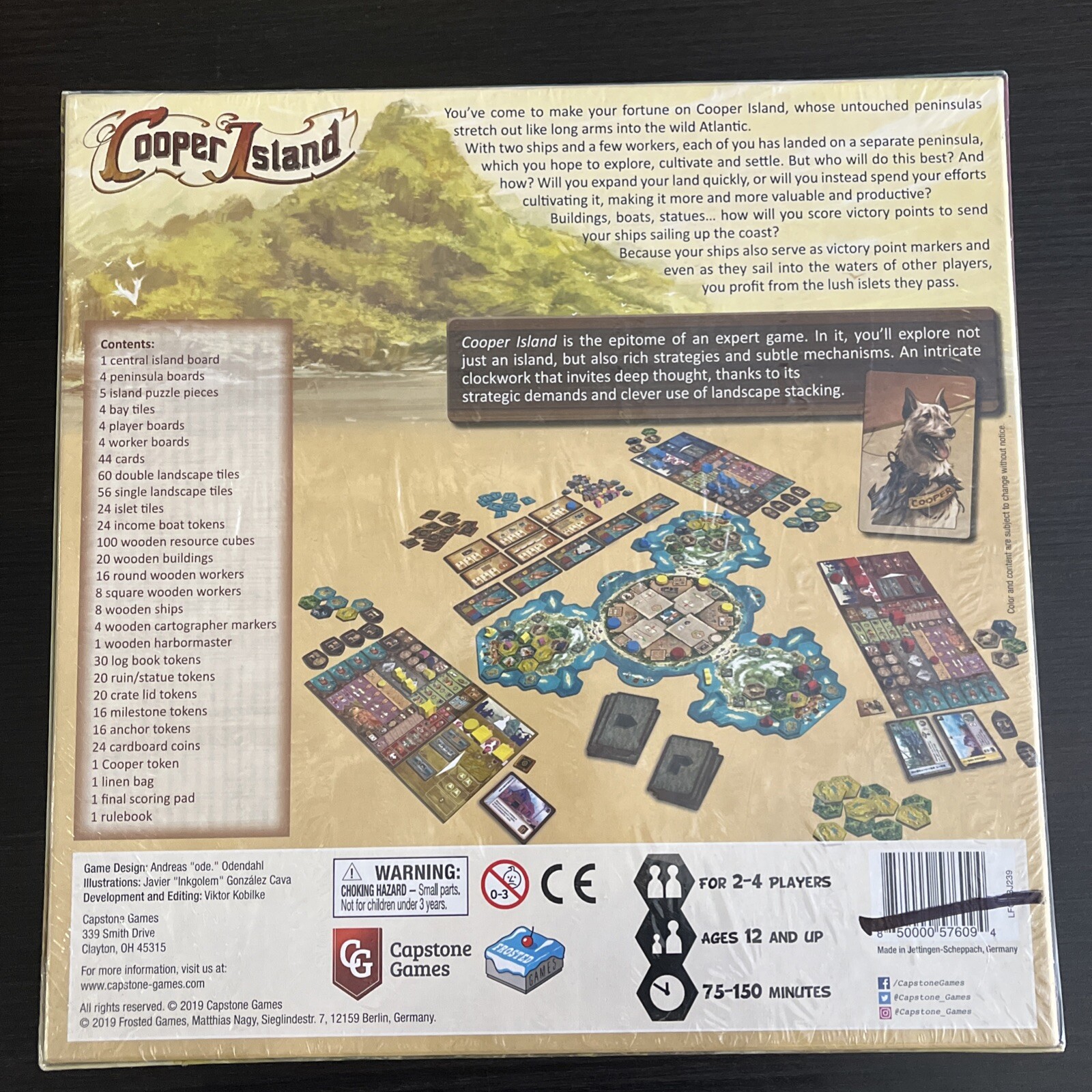 Cooper Island Board Game – Capstone Games Andreas Odendahl – New Free Shipping