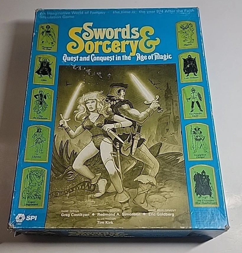 Swords & Sorcery Quest and Conquest in the Age of Magic NEW UNPUNCHED SPI 1978