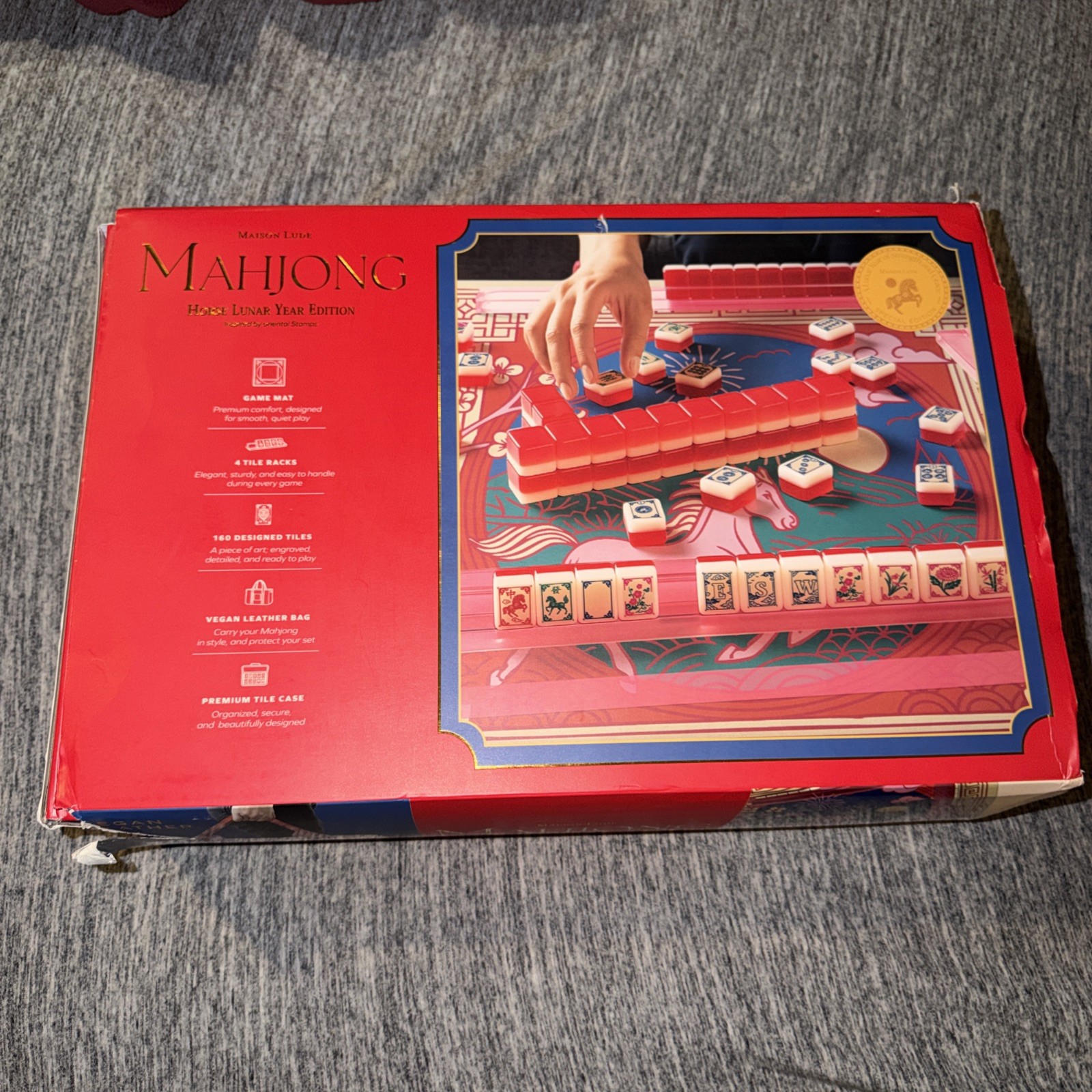 Deluxe Maison Lude Mahjong Horse Lunar Year Edition Starter Kit.Bag Not Included
