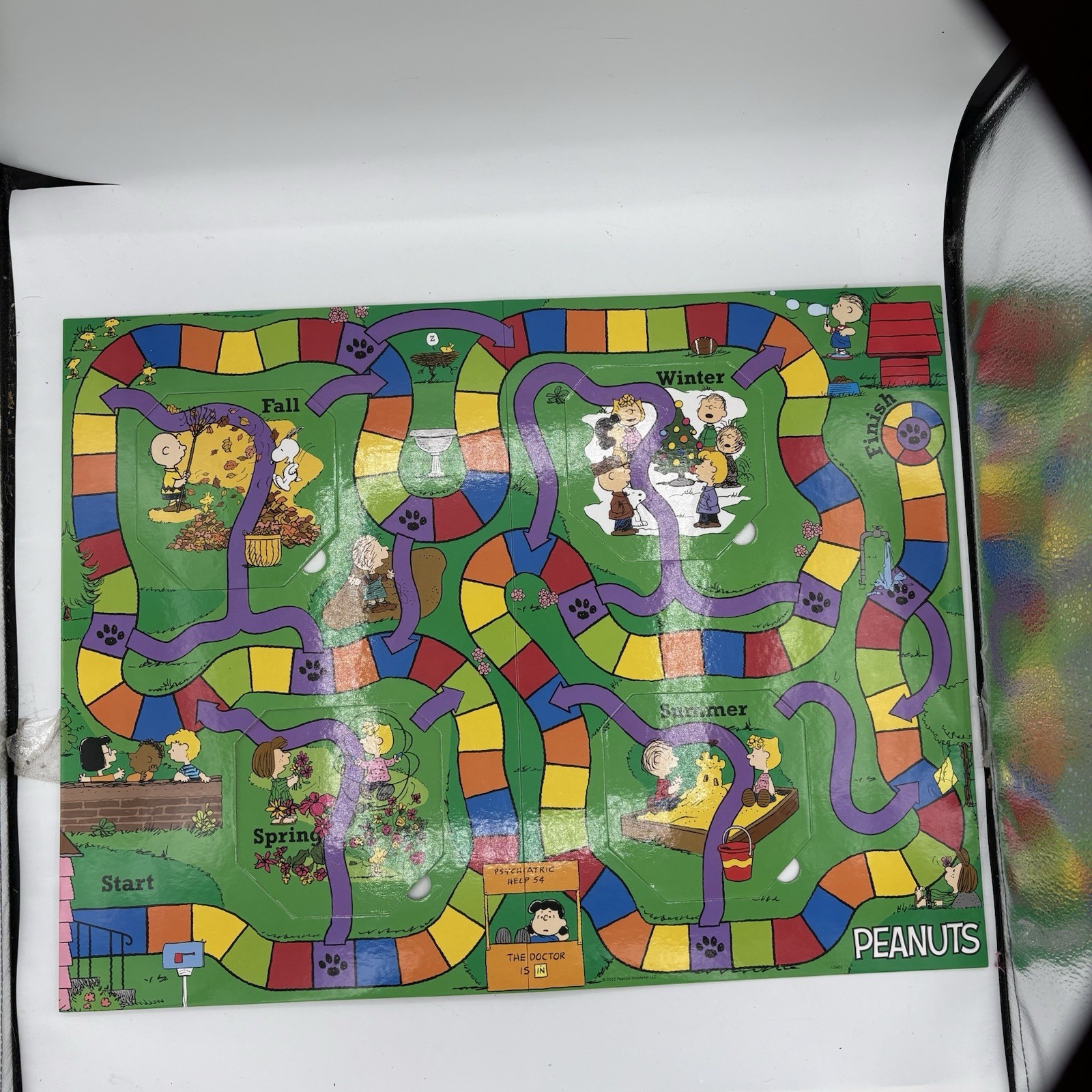 Wonder Forge Board Game Peanuts Surprise Slides Snoopy Charlie Brown 2015