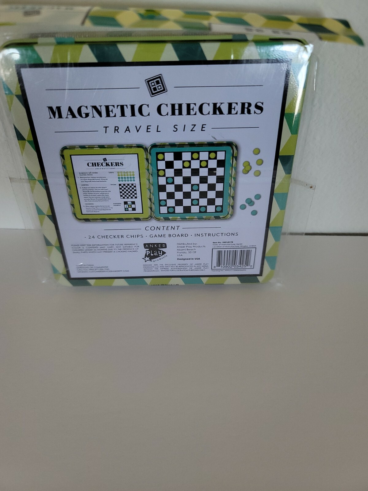 Magnetic Checkers Travel Size Portable Compact