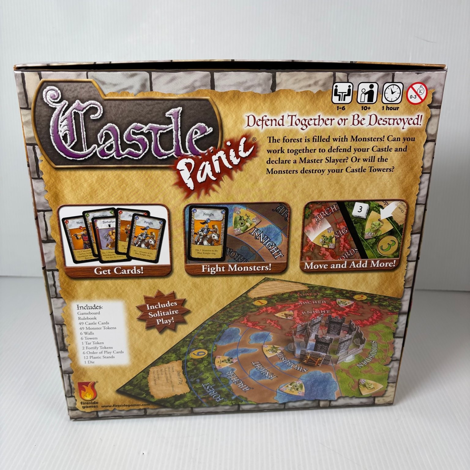 Castle Panic Fireside Games Board Game 1-6 Players 2020 Unplayed Open Box